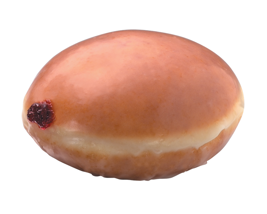 glazed raspberry filled donut